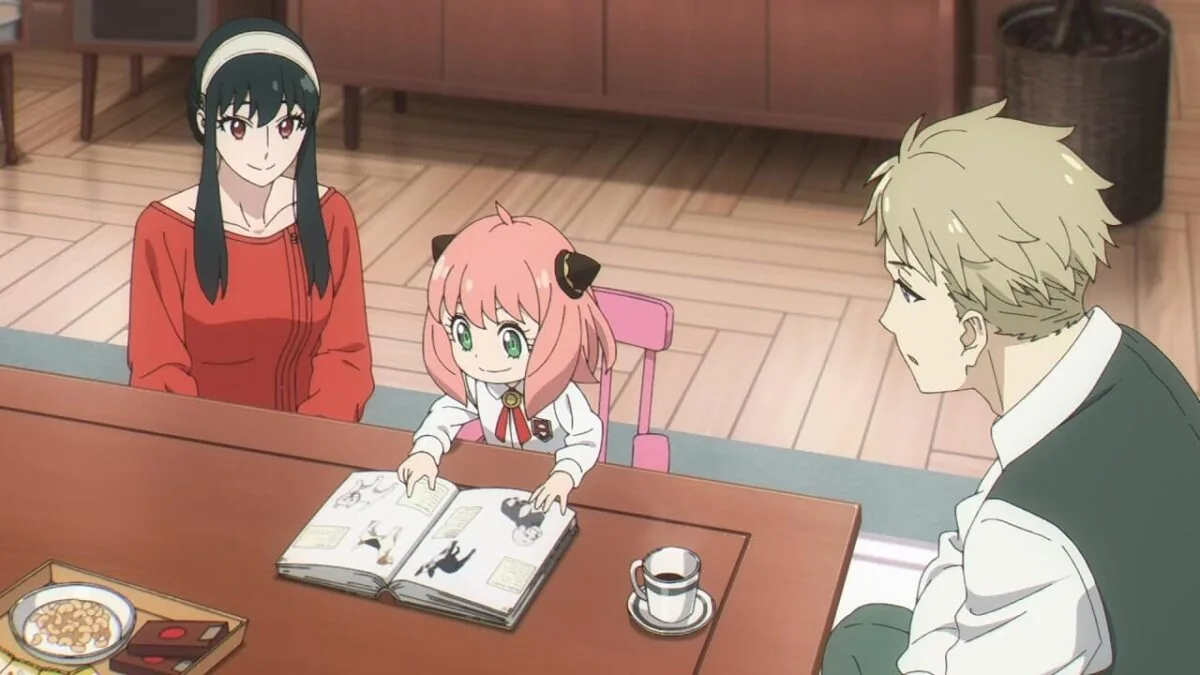 Момент из трейлера аниме Семья шпиона